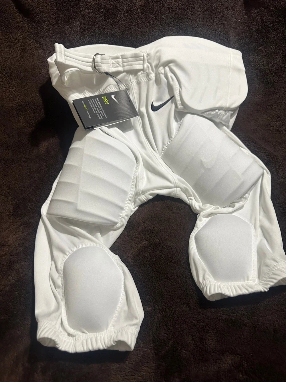Nike White Kids Padded Football Girdle Shorts